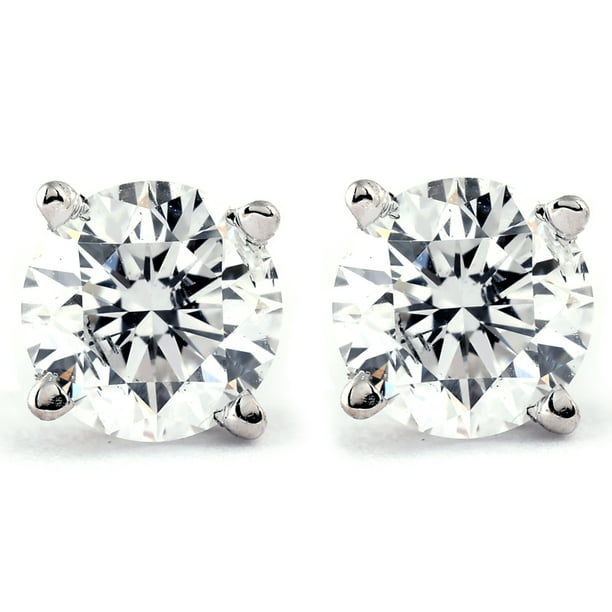 100% Pure Diamond Earrings Natural Diamond Stud 10K White Gold 0.04 Ct Diamond earring set I2-I3-HI Quality Diamond Stud Earrings